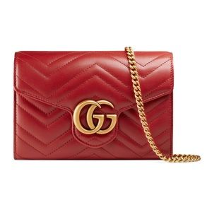 GG Marmont matelassé mini bag Red